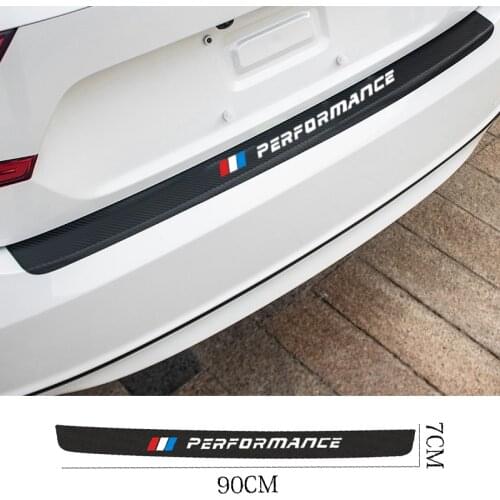 For BMW 1 3 5 7 Series X1 X3 X4 X5 X6 X7 F15 F16 F30 F31 F48 G30 E39 Carbon Fiber Car Rear Bumper Trunk Guard Protected Stickers