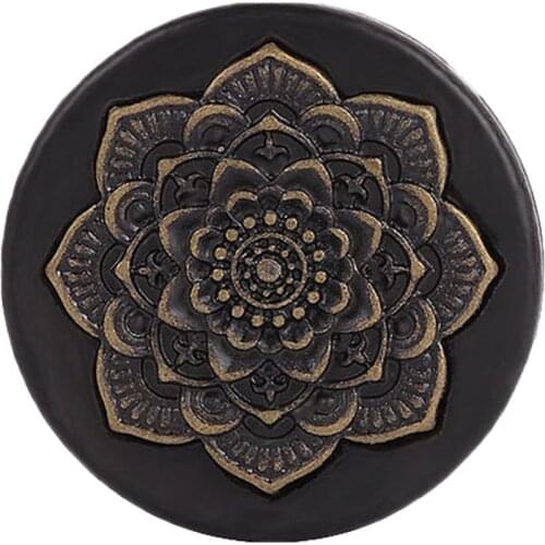 Vintage Tibet Spiritual Stud Earrings Kaleidoscope Henna Mandala Flower Earrings Amulet Religious Jewelry for Women Men 2019