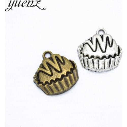 YuenZ 10 pcs Antique silver color bread Charm Pendants for Bracelet Necklace Jewelry Accessories Diy Jewelry Making 25*19mm K32