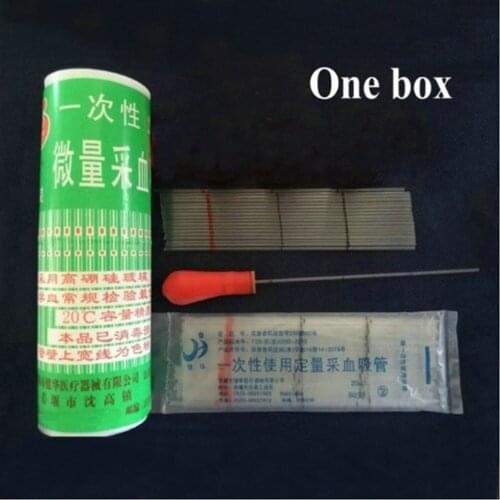 1box (400pcs) 40ul glass disposable blood collection vessel glass capillary tube micro capillary pipette