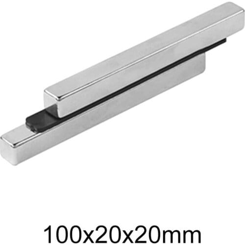 1PC 100x20x20 Powerful Magnets 100mmX20mm N35 Neodymium Magnet 100x20x20mm Permanent NdFeB Magnet 100*20*20 mm Big Sheet Magnet