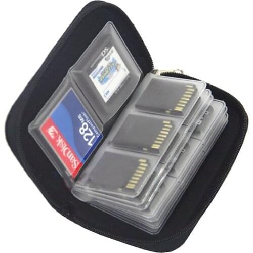 1pc Memory Card Storage Bag Carrying Case Holder Wallet 22 Slots for CF/SD/Micro SD/SDHC/MS/DS Game Accessories memory card box