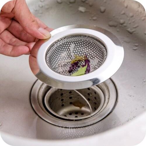 1pc Stainless Steel Kitchen Sink Strainer Stopper Waste Plug Sink Filter Bathroom Sink Drain Waste Screen Kitchen Accessories