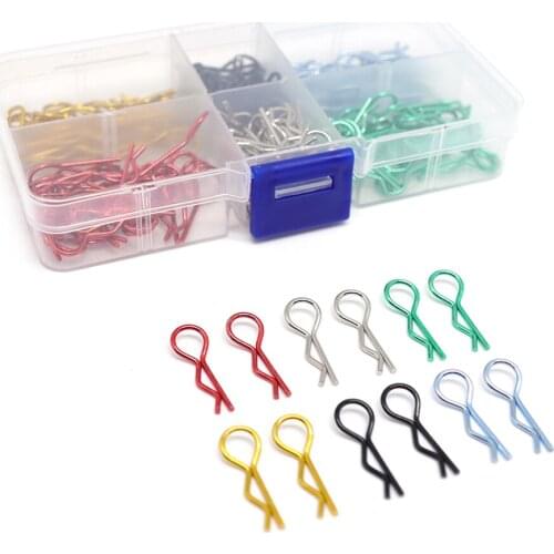 180/PCS Metal Body Shell R Shape Clips Pin with Storage Case for 1/10 1/12 Nitro Electric RC On-road Racing Car Buggy Truck