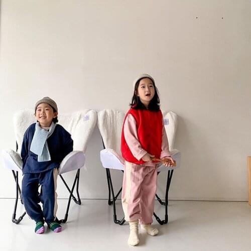 2021 New Autumn Children Baby Boy Girl Clothes Set Korean Fashion Cotton Long Sleeve Hooded Sweatshirts Trousers 2pcs Outfits