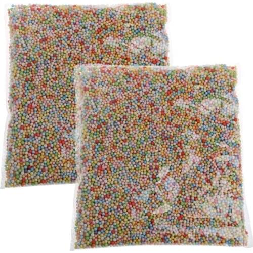 2 bags OOTDTY Colorful Styrofoam Mini Foam Ball Small Beads For Slime DIY Art Craft Decoration