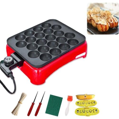 220V Octopus Ball Maker Takoyaki Baking Pan Electric Taiyaki Machine Chibi Maruko Baking Machine 800W