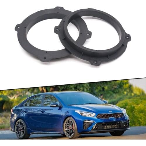 2x 6.5 inch Universal Car Speaker Mat Adapter Plates Bracket Spacers Ring for Hyundai KIA Opel MG IX35 Forte K5 Sportage Malibu