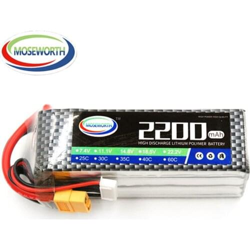 Lipo Battery 4S 14.8V 2200mAh 60C For RC Drone Quadcopter Car Boat Helicopter Airplane Model Remote Control Toys Li-ion Battery