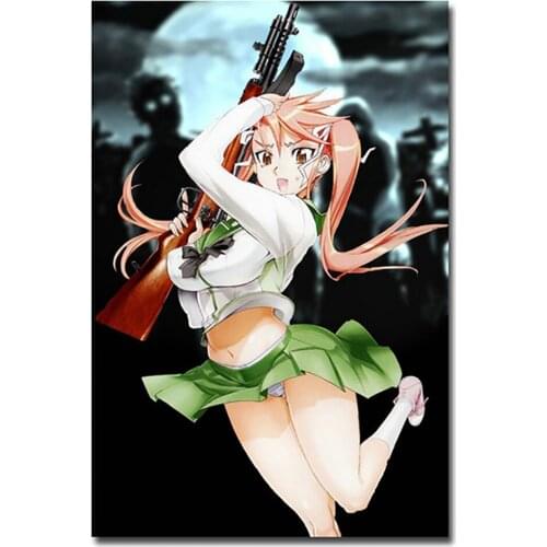 5d Diamond Painting Wall Decor Anime Highschool Of The Dead Picture Cross Stitch Home Decal Full Square Drill Sticker Embroidery