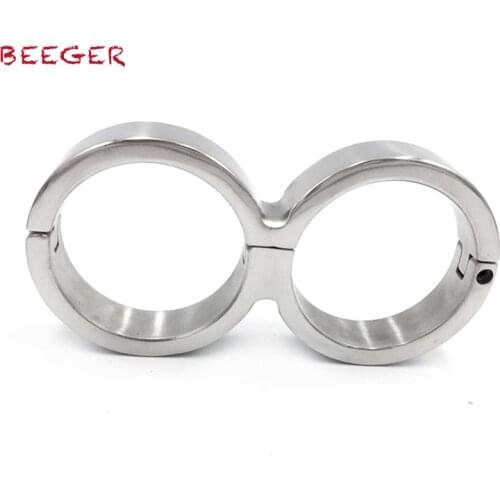 BEEGER Metal handcuffs bandage for female and male,Stainless Steel Handcuffs Locked Him/Her to Feel Bounded Fun Sexy Products