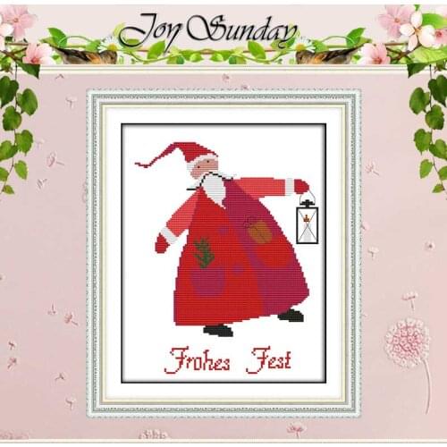 Santa Claus counted Cross Stitch 11CT 14CT counted Cross Stitch Set Wholesale Animal DIY Cross-stitch Kit Embroidery Needlework