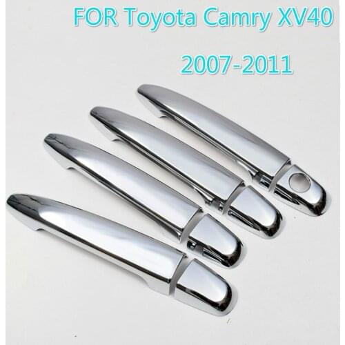 For Toyota Camry 2007 - 2011 XV40 Chrome Handle Cover Trim Set for Daihatsu Altis Aurion 2008 2009 2010 Accessories Car Styling