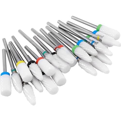 2.35mm Ceramic Nail Drill Bit For Nail Drill Machine Cuticle Milling Cutter For Fast Gel Removal Electric Nail File Tools