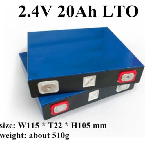 Deep cycles 2.4V 20Ah LTO battery 20000 Cycles Lithium Titanate Battery for DIY 12V36V48V energy storage system EV