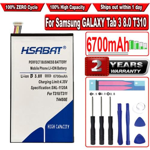 HSABAT 6300mAh T4450E Batteries For Samsung GALAXY Tab 3 8.0 T310 T315 T311 SM-T310 SM-T311 E0396 E0288 Replacement Battery