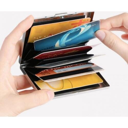 Credit Card Holder Smooth Surface Protective Lightweight RFID Blocking Credit Card Holder for Business Card