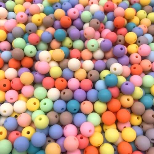 6mm-8mm-10mm Round Shape Matte Beads Jewelry Making Acrylic Beads Multicolor Loose Bead Jewelry DIY Accessory