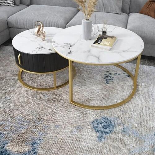 Nordic Living Room Round Coffee Tables Simple Modern Small Apartment Bedroom Bedside Table Home Furniture Restaurant Endtable