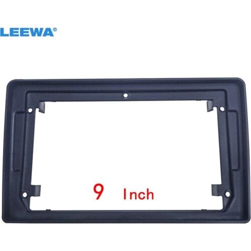 LEEWA Car Audio Fascia Frame Adapter For Audi A4 2002-2008 9" Big Screen 2DIN Dash Fitting Panel Frame Kit #CA5920