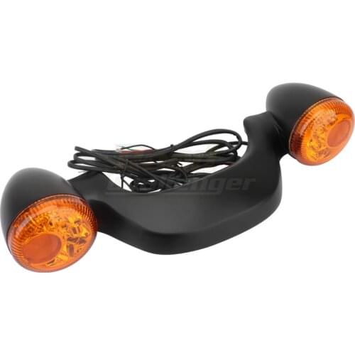 Matte Black Motorcycle Smoke Rear LED Brake Light Turn Signal Bar Taillight For Harley Touring Street Road Glide 2010-2020