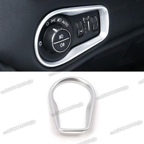 Lsrtw2017 Abs Aluminum Alloy Car Headlight Switch Panel Trims for Jeep Renegade 2016 2017 2018 2019 2020 auto accessories