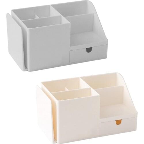 Multi-purpose Stationery Holder Makeup Display Case Stretching Storage Holder Rack Multi-grids for Home Bathroom Dresser