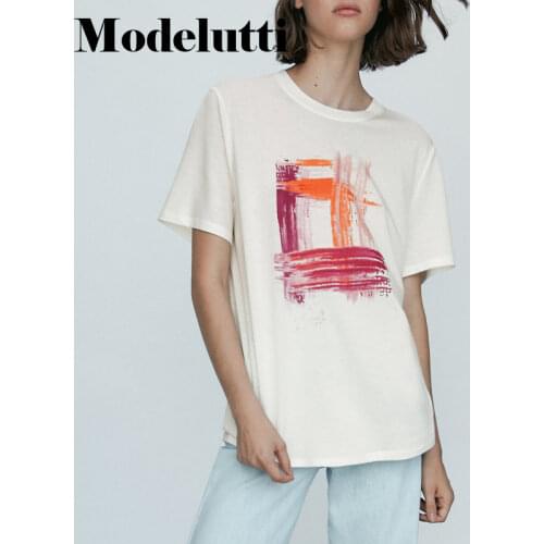 Женские футболки с принтом Modelutti China At AliExpress