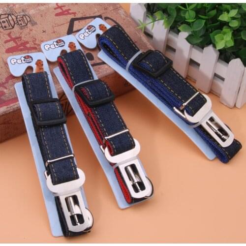 Nylon Dog Seatbelt Cowboy design Pets Puppy Seat Lead Leash Car Seatbelt Pet Supplies Travel Clip Adjustable Safety Belt
