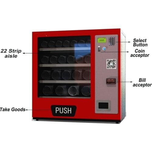 2019 New design mini multifunction vending machine snack vending machine coin operated vending machine