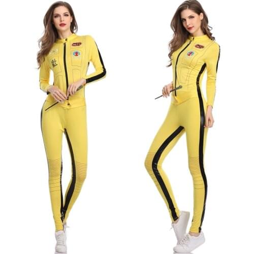 Sexy Uniforms Racing Girl Costume Race Car Driver Jumpsuit Yellow Long Sleeves Racing Car Girl Race Car Game Cheerleader Uniform