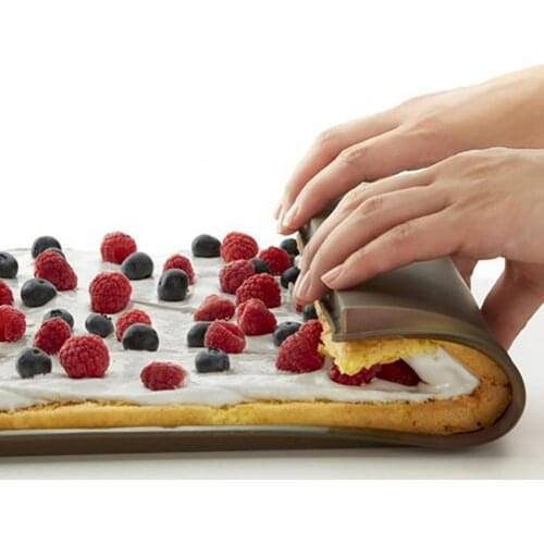 Food Grade Cake Roll Mat Double-sided Swiss Roll Bakeware Mat High Temperature Resistant Silicone Mold DIY Bakeware Baking Tools