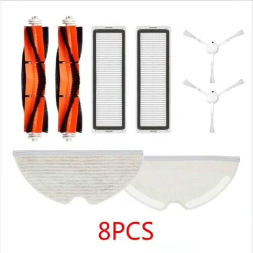 Suitable for Xiaomi Robot Vacuum Cleaner 1T, replaceable accessories, main brush, rag, side brush, filter
