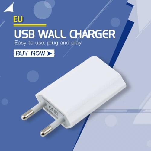 Portable Patented Circuit Board Design USB Mobile Phone Power Home Wall Charger Adapter for iPhone 3G 3GS 4 4S EU Plug
