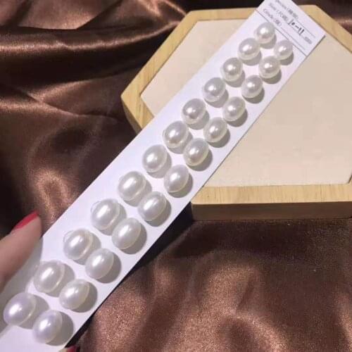 10-11mm Strong Luster Waterdrop Shape Loose Pearl In Pair Half Drilled Hole Women DIY Handmade Earrings Pearl Beads 3Pairs/Lot