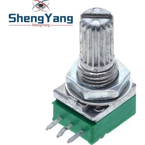 ShengYang 1pcs B1K B2K B5K B10K B20K B50K B100K B500K Audio Amplifier Sealed Potentiometer 15mm Shaft 3pins RK097N