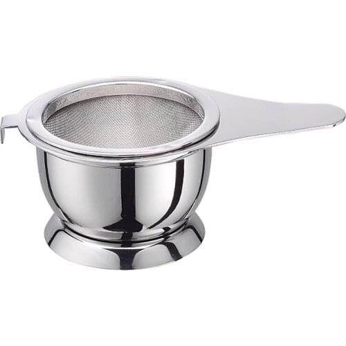 Strainer for Herbal Tea brewing Stainless Steel Spoon-shaped filter group with base Teapot Tea Maker