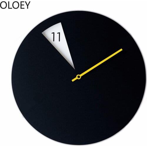 Nordic Modern Wall Clock Creative Living Room Black Silent Design Wall Art Clock Simple Round Wall Clocks Home Decor Europe
