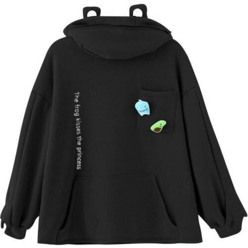 New Spring Autumn Fashion Mens Hoodie Japan Style Streetwear Frog Sweatshirts Male Casual Hip Hop Harajuku Men Clothing Hoodies