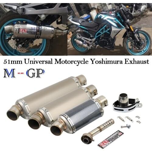 51MM Universal Motorcycle Yoshimura Exhaust Muffler DB Killer Escape Pipe Motorbike 100cc-1000cc ATV GP Scooter For NMAX PCX 125
