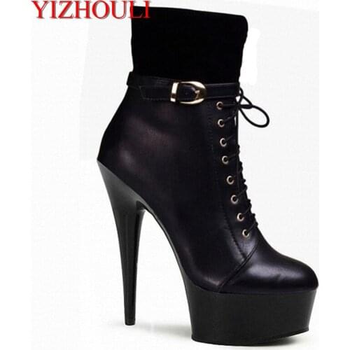 15-17cm high heels, short and long boot with gold and low boot club Dance Shoes