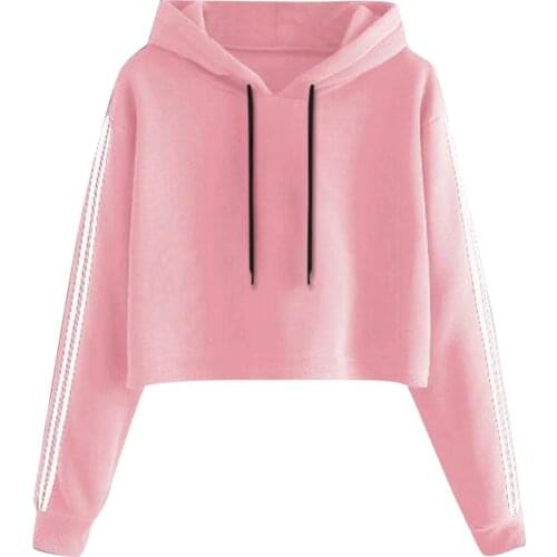 2021 Women Hollow Out Sleeve Cropped Hoodie Print Long Sleeve Hooded Sweatshirt Polerones Mujer Women Short Hoodies