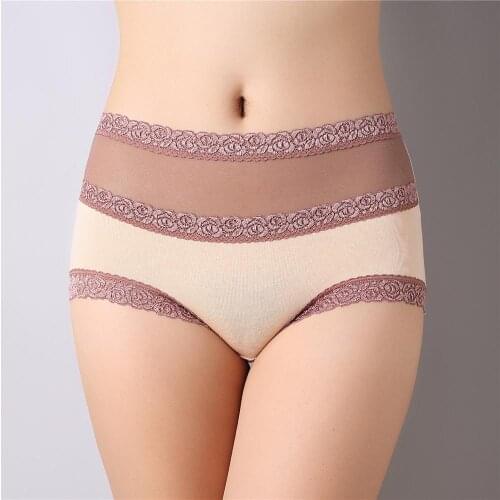 S22 Hot Sales Underwear Female Comfort Intimates XXL Lingerie Flower Lace Bamboo Fiber Panties Women Briefs Underwear