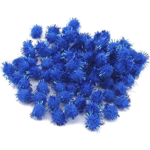 100pcs/pack Mini Lightweight 3 Color DIY Handmade Sparkle Glitter Poms Balls For Home Decor Xmas Decoration Arts Craft
