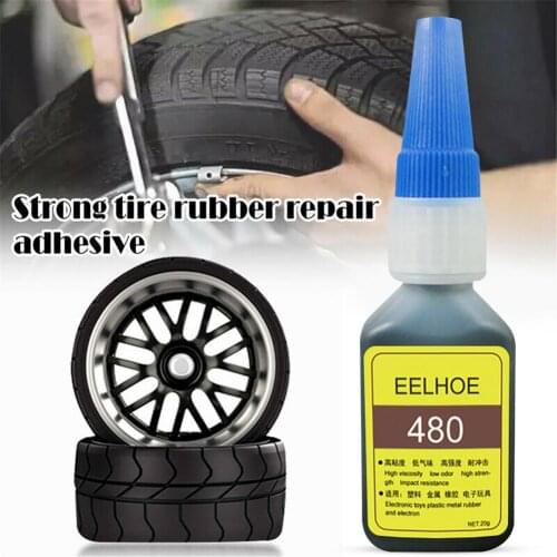 480 Super sticky Glue Car Rubber Repair Tire Glue Mighty black Adhesives Seal Glue for Window wood metal, ceramics,Tire Repair