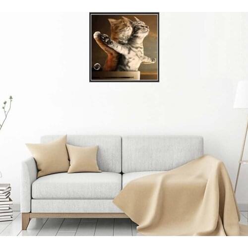 Home Decor 30*30cm DIY Drill Shiny 5D Diamond Painting 3D Titanic Cat Embroidery Cross Stitch Rhinestone Mosaic Needlework Craft