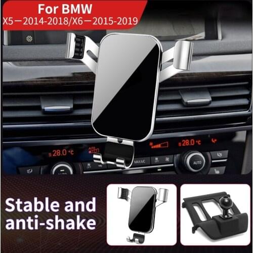 Car Mobile Phone Holder Mounts Stand GPS Gravity Navigation Bracket For BMW X5 F15 2014-2018 X6 F16 2015-2019 Car Accessories
