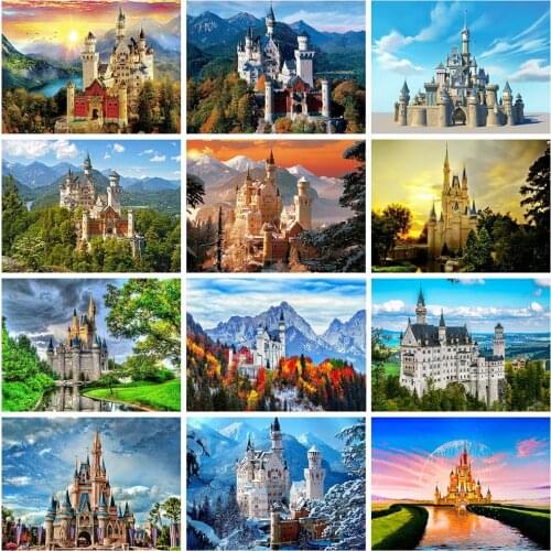 Evershine Diamond Painting Castle Embroidery Cross Stitch Mosaic Scenery 5D DIY Full Square Rhinestone Pictures Home Decor