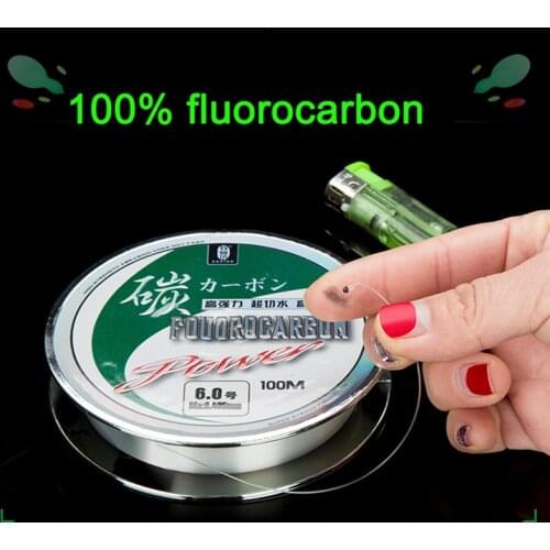HIT 100M 100% fluorocarbon Fishing Line Carbon Fiber Leader Line fly fishing line pesca Super Strong Multifilament fishing line