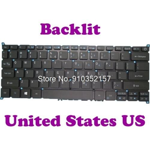 Laptop Backlit Keyboard For ACER Swift 113 SF113-31 N17P2 SF314-52 SF314-52G S30-20 V153402CS United States US Black NO Frame